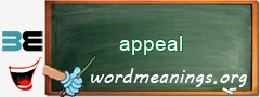 WordMeaning blackboard for appeal